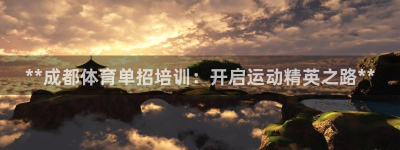 欧陆娱乐代理 贴吧：**成都体育单招培训：开启运动精